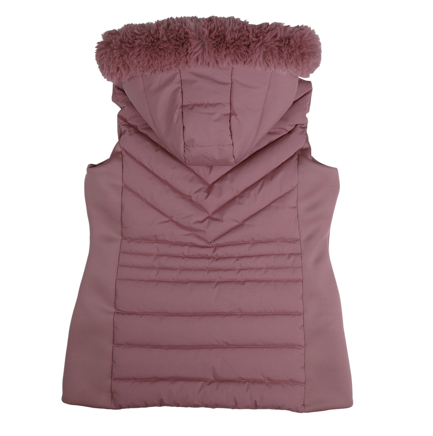 Sleeveless Hooded Sherpa Puffer Vest