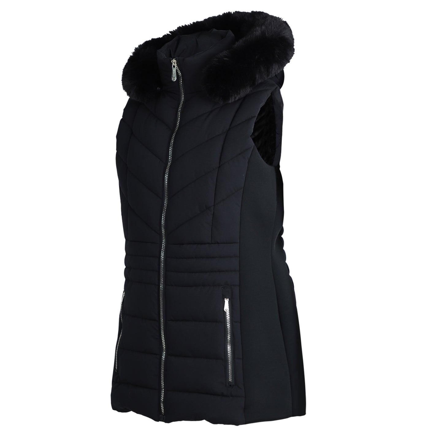 Sleeveless Hooded Sherpa Puffer Vest
