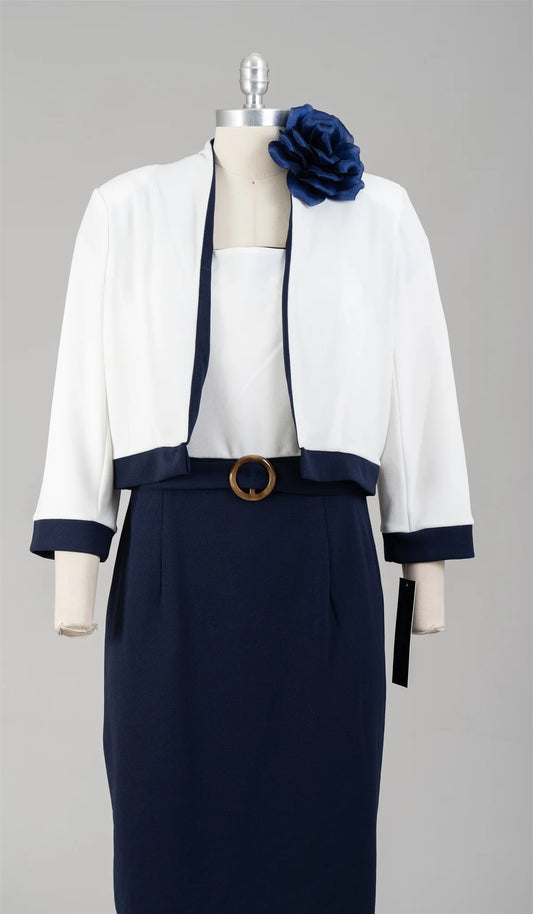 2pc 2tone Dress w/ Jacket