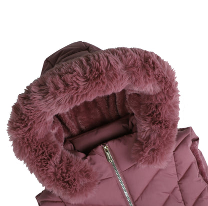 Sleeveless Hooded Sherpa Puffer Vest
